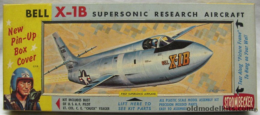 Strombecker 1/48 Bell X-1B With Chuck Yeager Bust, D30A-89 plastic model kit